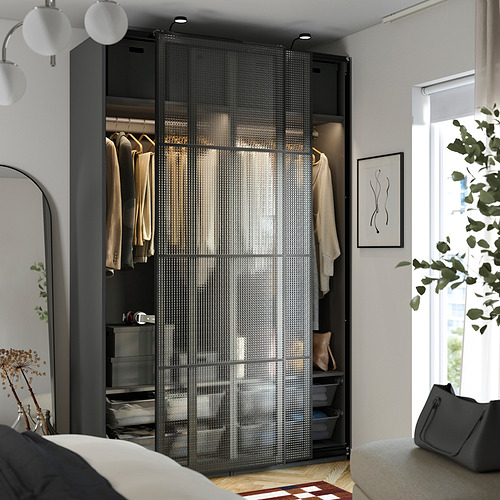 PAX / LUNDBRÄSMA, wardrobe with sliding doors. 2 of 4 open dialog
