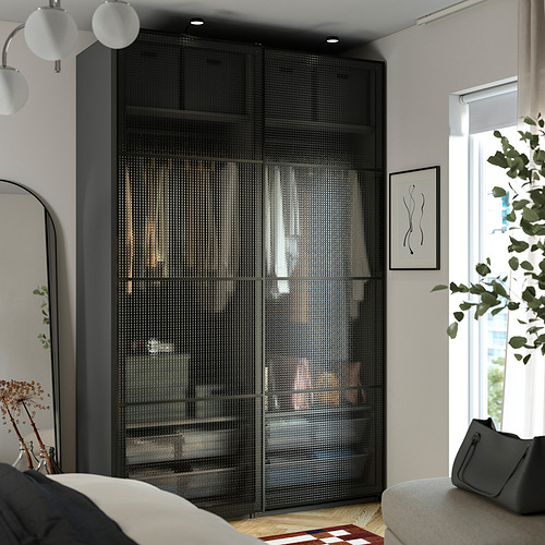 PAX / LUNDBRÄSMA, wardrobe with sliding doors. 3 of 4 open dialog