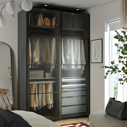 PAX / LUNDBRÄSMA, wardrobe with sliding doors. 3 of 4 open dialog
