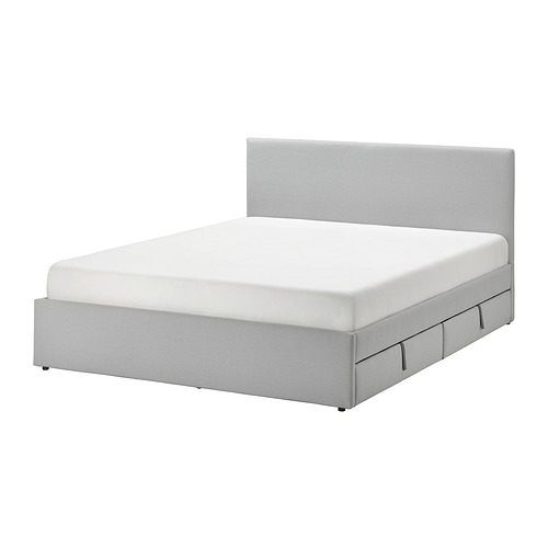 GLADSTAD, upholstered bed Queen. 1 of 11 open dialog