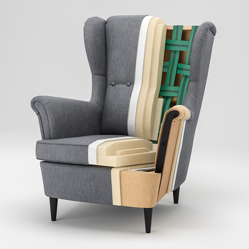 STRANDMON, wing chair. 8 of 9 open dialog