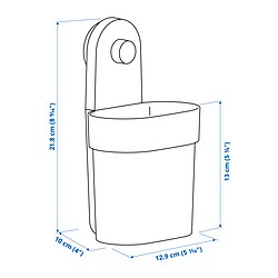 Ilustración de medidas - ÖBONÄS recipiente con ventosa