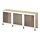 Select colour variation: White stained oak effect / GLASSVIK light green frosted glass