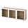 Select colour variation: White stained oak effect / GLASSVIK light green clear glass