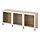 Select colour variation: White stained oak effect / GLASSVIK light green clear glass