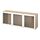 Select colour variation: White stained oak effect / GLASSVIK light green frosted glass