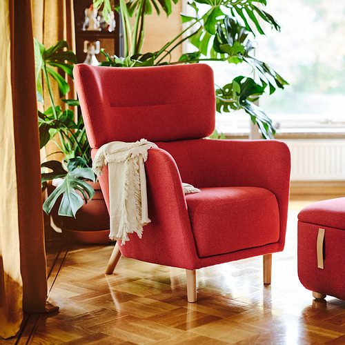 OSKARSHAMN, wing chair with ottoman. 4 of 10 open dialog