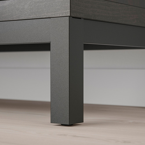 Moderno bastidor inferior de metal negro para KALLAX, robusto y elegante, eleva las estanterías para facilitar la limpieza.
