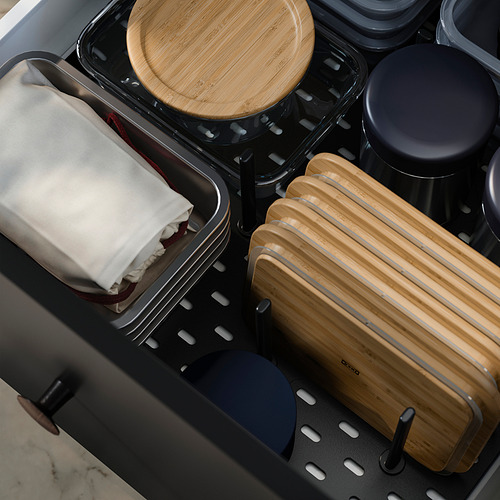 Tapa de bambú IKEA 365+; Redondo, cabe en el cajón, ideal para cubrir alimentos.