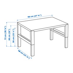 Ilustración de medidas - PÅHL escritorio