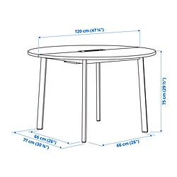 Measurement Illustration - MITTZON conference table