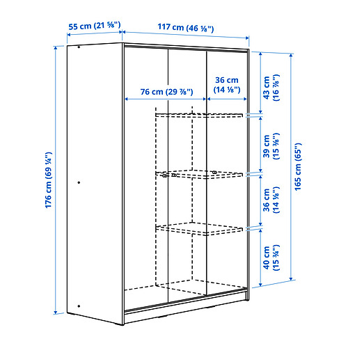KLEPPSTAD, wardrobe. 6 of 6 open dialog