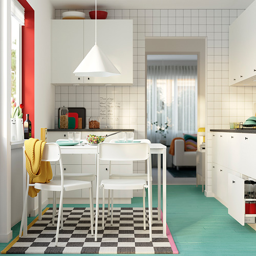VIHALS, extendable dining table and 4 chairs. 3 of 7 open dialog