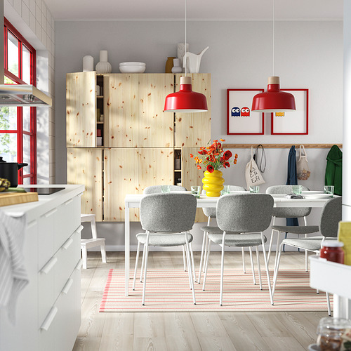 VIHALS, extendable dining table and 6 chairs. 3 of 9 open dialog