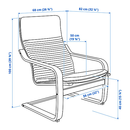 POÄNG, sillón y reposapiés. 4 de 5 abrir diálogo