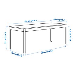 Measurement Illustration - TONSTAD dining table