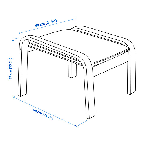 POÄNG, armchair and ottoman. 8 of 8 open dialog