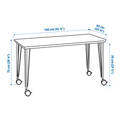 Measurement Illustration - ANFALLARE/KRILLE desk