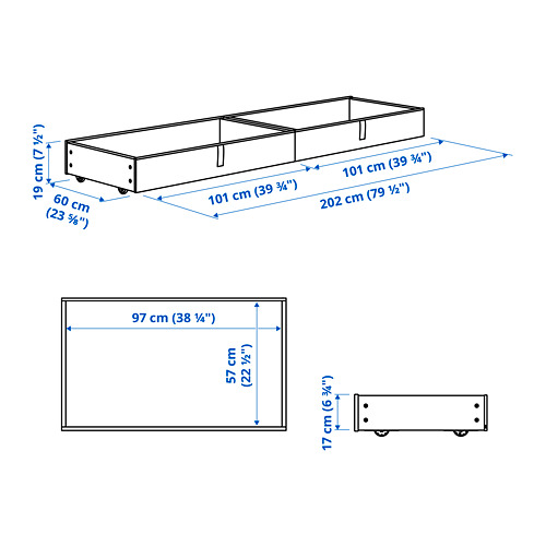 GLADSTAD, upholstered bed storage box. 6 of 6 open dialog