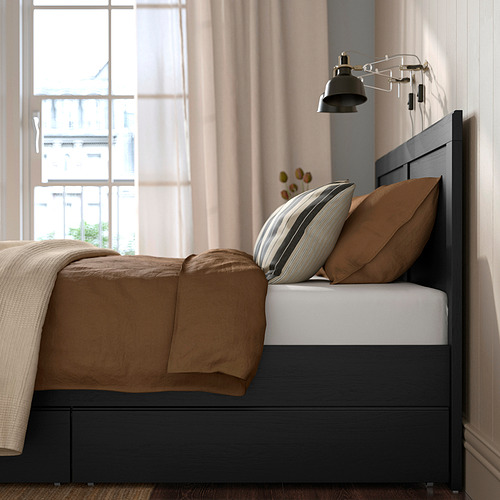 FÅGELFJÄLLET, bed frame with 2 storage boxes. 4 of 9 open dialog