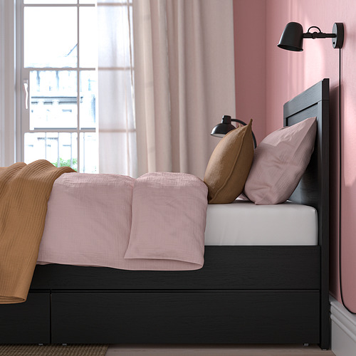 FÅGELFJÄLLET, bed frame with 2 storage boxes. 3 of 8 open dialog