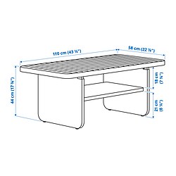Measurement Illustration - VITTSKÄR coffee table