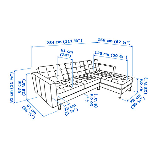 Measurement Illustration - MORABO  4-seat sofa