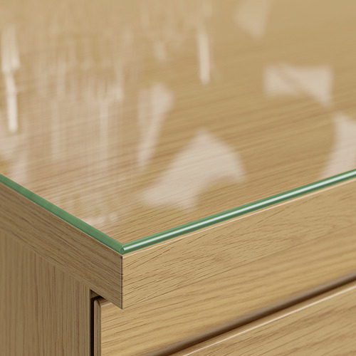 STORKLINTA, bedside table with glass top. 2 of 2 open dialog
