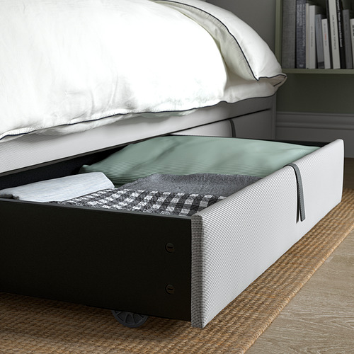 GLADSTAD, upholstered bed storage box. 3 of 6 open dialog