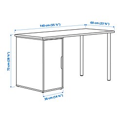 Measurement Illustration - LAGKAPTEN/ALEX desk