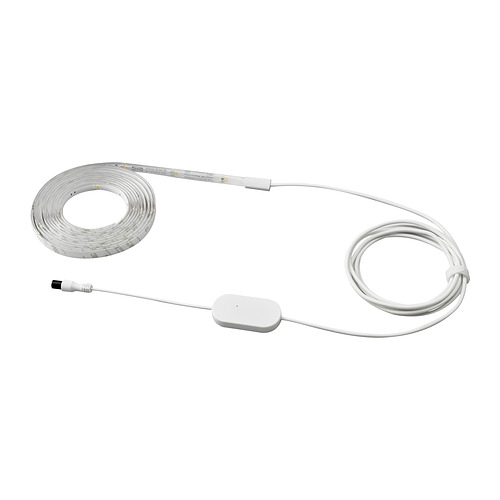Tiras de led ORMANÄS: flexibles, autoadhesivas, con control remoto para color y brillo.