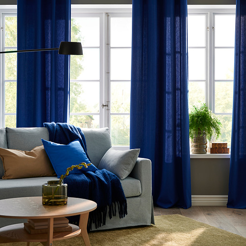 GINSTMOTT, translucent curtain, 1 pair. 2 of 8 open dialog