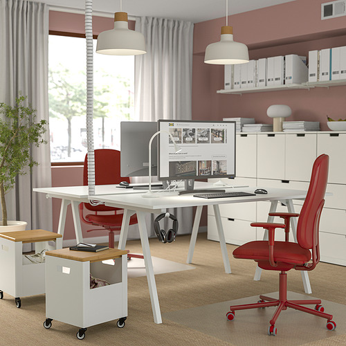 SMÖRKULL, office chair with armrests. 2 of 10 open dialog