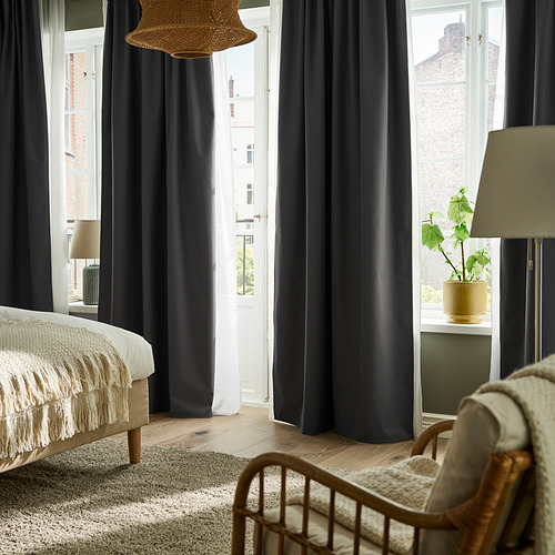 KORGMOTT, black-out curtains, 1 pair. 2 of 8 open dialog