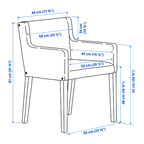 MÅRENÄS, chair with armrests. 11 of 11 open dialog