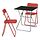 Select colour variation: folding black/red, 67x67 cm