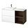 Select colour variation: high-gloss white/brown oak effect/white marble effect