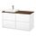 Select colour variation: high gloss white/brown walnut effect