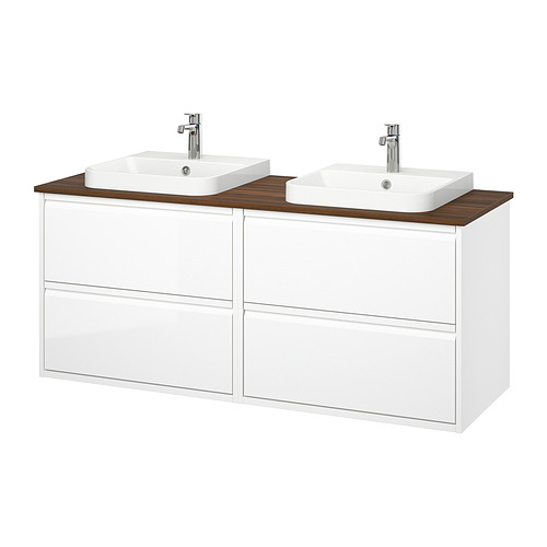 ÄNGSJÖN / BACKSJÖN, sink cabinet with drawers and BROGRUND faucets. 1 of 8 open dialog