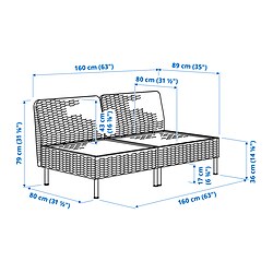 Measurement Illustration - VITTSKÄR modular loveseat