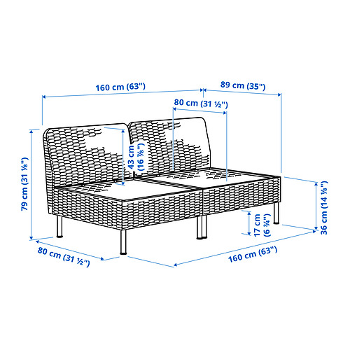 VITTSKÄR, modular loveseat. 3 of 3 open dialog