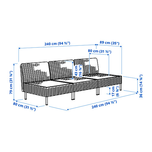 VITTSKÄR, sectional, 3-seat. 3 of 3 open dialog