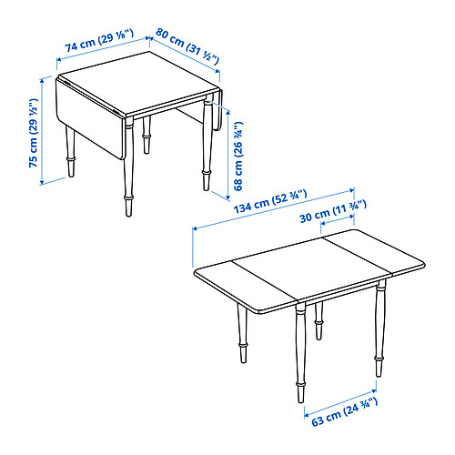 DANDERYD, mesa de comedor abatible. 9 de 9 abrir diálogo