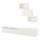 Select colour variation: HANVIKEN white/SINDVIK clear glass, 94 1/2 "x16 1/2 "x74 3/4 "