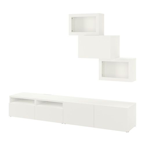 BESTÅ, TV storage combination with drawer rail push-open. 1 of 12 open dialog