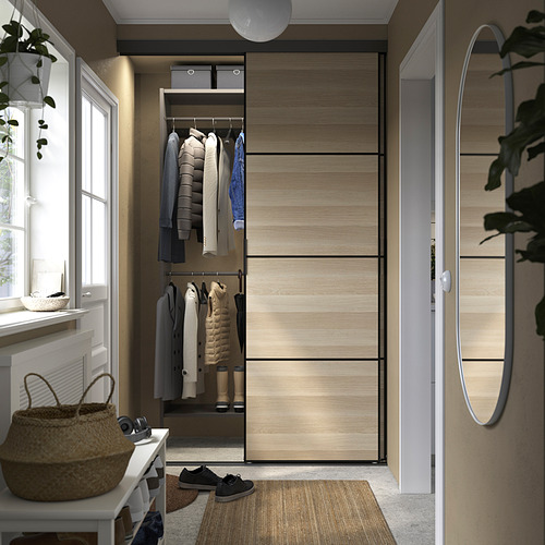 SKYTTA / AURDAL, reach-in wardrobe with sliding door. 4 of 5 open dialog