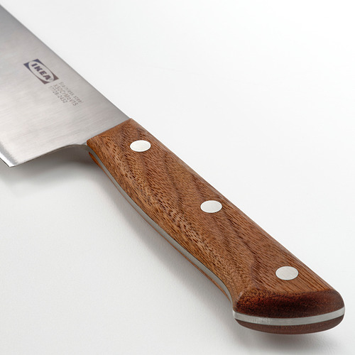 Cuchillo de mango de madera con hoja de acero inoxidable; Diseñado para durabilidad y nitidez.