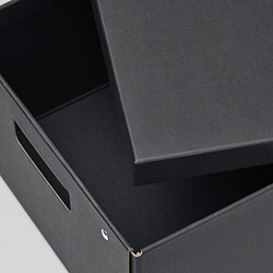 Measurement Illustration - FJÄDERHARV storage box with lid