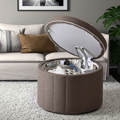 SIDSJÖ, pouffe with storage. 3 of 7 open dialog