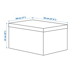 Ilustración de medidas - GJÄTTA caja con tapa